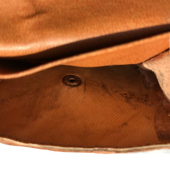 Vintage Tan Real Leather Patchwork Coin Wallet - Picture 7 of 8